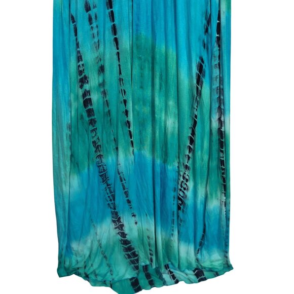 Spenser Jeremy Maxi Dress Womens 16W Tie Dye Halter Beaded Casual Boho Vacation‎ - Picture 4 of 10